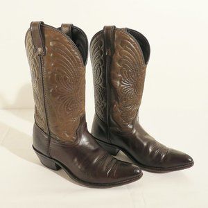 Vintage LAREDO Womens US 9 M Cowboy Western Brown Leather Boots 942 10535